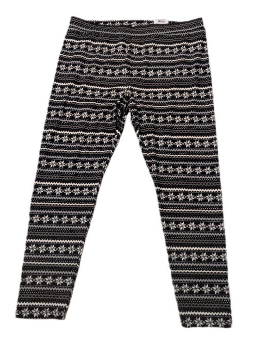 🆕 Style & Co Industrial Blue Patterned Mid Rise Fleece Lined Leggings XXL